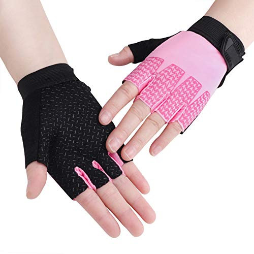 Kinder Fingerlose Handschuhe Sport Halbfinger Radsporthandschuhe Fäustlinge Fahrradhandschuhe,ultradünn,atmungsaktiv,rutschfeste für Angeln, Radfahren, Reiten, Fitness für Mädchen und Jungen