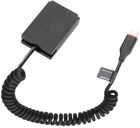 King Ma LP-E12 Dummy Battery, Replacement for Canon Camera Battery | Type-C Spring Power Cable, Fully Decoded, Compatible with Canon M2 M10 M50 M100 M200 SX70HS Cameras