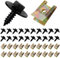 20 Sätze Blechmutter Schraube Mutter Clip Kit, Hanibos Feder Blechnmutter und U Typ Karosserieschrauben, Kotflügelclip Blechmuttern Befestigung Clips für Auto