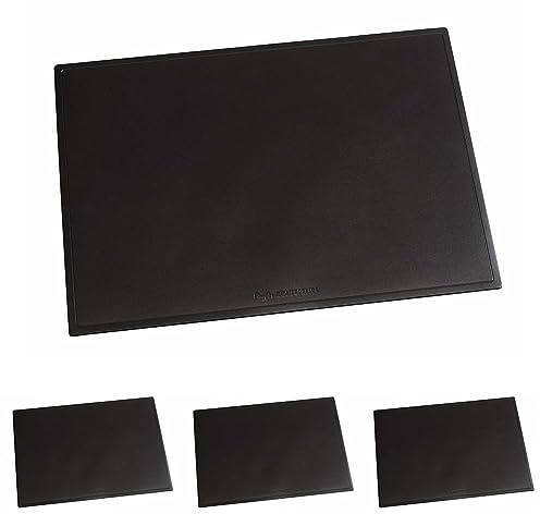 Läufer 30426 Conference Schreibtischunterlage schwarz, 30 x 42 cm, ideale Schreibunterlage für Konferenztische und Seminarräume (Packung mit 4)