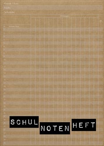 Schulnotenheft A4 Lehrer: Zensurenheft - Schul Notenheft - Schulnotenbuch - 100 Seiten - DINA4