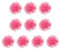 PATIKIL 2.8 Mousseline Soie Fleurs, 10 pcs Maille Tissu Fleurs Couture Tissu Appliques Bandeau Embellissements pour DIY Artisanat Mariage décoratif, Néon Rose
