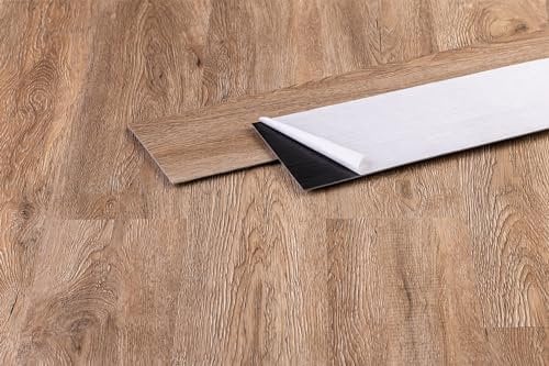PVC Bodenbelag Vinylboden Selbstklebend EICHE ZARAGOZA - 15,24 x 91,44 cm (16Stk./2,23 m²) - Selbstklebende Vinylplanken, Laminat Dielen – Gewaschen, Rutschfest, Wasserfest