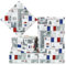 I Love Paris Geschenkpapier - Romantische Französische Eiffelturm Kirche, 4 Blatt Blumen für Hochzeit, Geburtstag, Brautduschen, Valentinstag, Nationalfeiertag