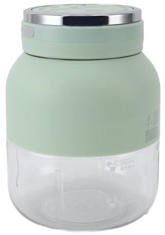 Electronic Juicer Cup Fashion Wireless Portable Blender USB Rechargeable Personal Multi Functional Fresh Juice Mixer Bottle for Outdoor Sport Dual Use Water Bottle (Light Green)