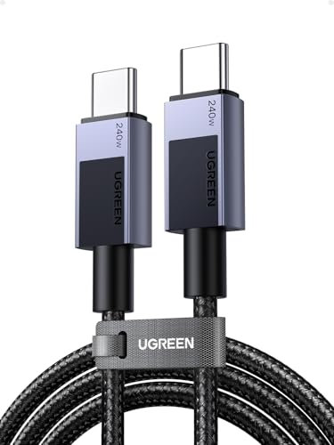 UGREEN Cable USB C PD3.1 240W, Tipo C Carga Rápida 140W 100W 60W, Compatible con Macbook Air, iPhone 16/15 Plus Pro MAX, Galaxy S24 Ultra, Pixel 9/8/7, etc. 2M