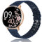 Blueshaweu Bracelet Compatible avec HASAKEI/NAIXUES S53 1,39 Pouces Smart Watch pour Femmes Filles,Silicone Sport Bracelet Souple Mince Dentelle Respirant Braceletpour (Bleu)