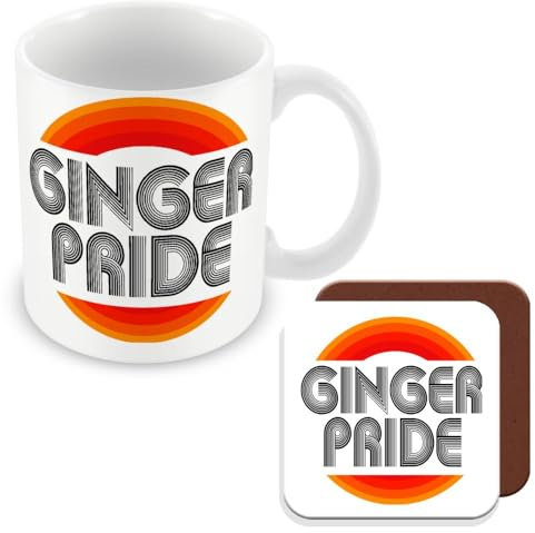 MUGGZ Mug & Coaster Gift for Ginger Hair - Ginger Pride - Giftset - Made in The UK