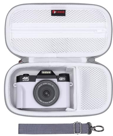 XANAD 4K Digitalkameratasche für Sony Alpha 6100, 6000, 6700, 6600, RX100 VII oder Sony Alpha ZV-1, ZV-1F, ZV-E10, ZV-E10 II 4K Vlogging-Kamera, mit Schultergurt, Grau