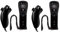 DARLINGTON & Sohns Zubehörset für Nintendo Wii 2 Remote Controller 2 Nunchuck Controller Schwarz Black Fernbedienung Ersatzcontroller Gamepad