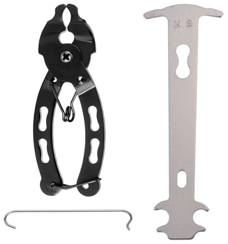 Omevett 3 Pcs Bike Chain Tool Set Bicycle Chain Plier Quick Link Plier Bicycle Chain Measuring Gauge Bike Chain Wear Indicator Cycling Chain Checker Bicycle Chain Repair Tools Bike Chain Changing Tool
