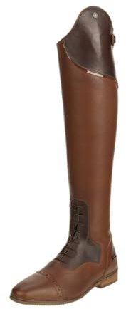 SUEDWIND FOOTWEAR Damen Leder-Reitstiefel Florentina Tall Braun – 38-41 | Leder-Stiefel zum Reiten – Derby-Schnürung, Lederfutter, Reißverschluss & OrthoLite-Einlegsohle & handgemachte Sohle