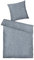 TOM TAILOR Melange-Bettwäsche, 80x80 cm + 135x200 cm, 40% Baumwolle/ 25% Viskose / 35% Polyester, Mit Stehsaum und Markenreißverschluss, WOVEN MELANGE Blau (Soft Navy)