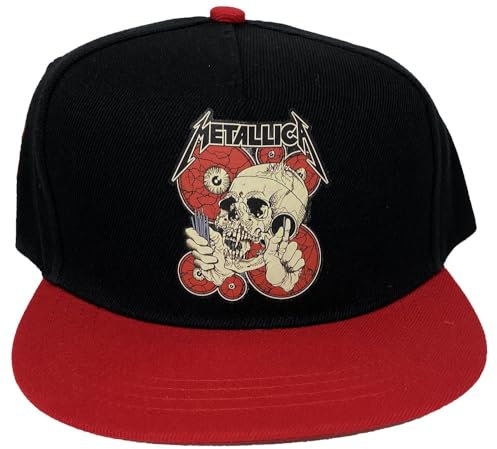 Metallica The Shortest Straw Red Eyes Snapback Baseball Cap One Size