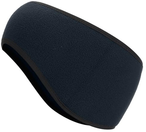 PATIKIL Ear Warmer Headband, Polar Fleece Ear Warmer Winter Stretchy Running Sweatband Outdoor Essential for Cold Weather Running Jogging Walking Skiing Cycling, Navy Blue