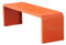 Gartenbank Wetterfest Verzinktes Rohr Einteiliges Schweißen Sitzbank Outdoor Mehrfarben Parkbank Pflegeleicht für Garten Park Hof Veranda Balkon(Orange,120 * 40 * 45cm)
