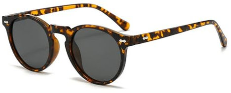 Lunettes de soleil rondes rétro pour hommes et femmes, lunettes de soleil polarisées à la mode pour hommes et femmes, nuances littéraires vintage, lunettes de conduite, tablettes noires et grises, t