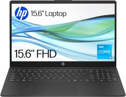HP 15.6 Laptop | Intel Core i3-N305 Processor | 8 GB RAM | 256 GB SSD | Intel UHD Graphics | FHD Display | Windows 11 Home | Jet Black | 15-fd0058na