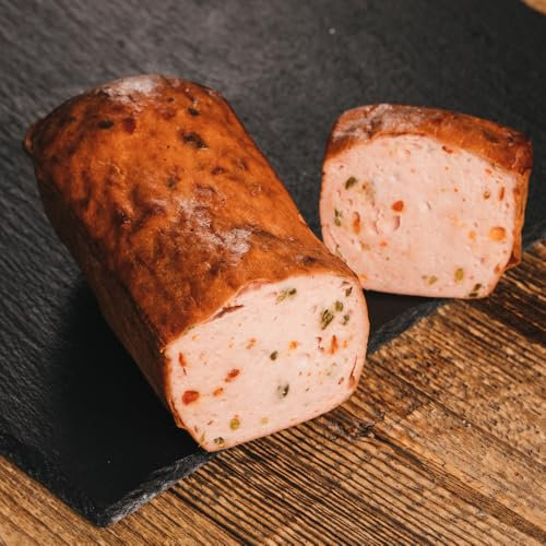 Chili Leberkäse – ca. 500 g | Rauchofen-Fleischkäse mit Chili | Zum Backen oder kalt genießen | Kumitzberg