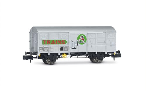 Arnold HN6678 SNCF, 2-axle closed wagon type G4 with flat walls JOUEF Trains, ep. IV for adults and collectors, Silver