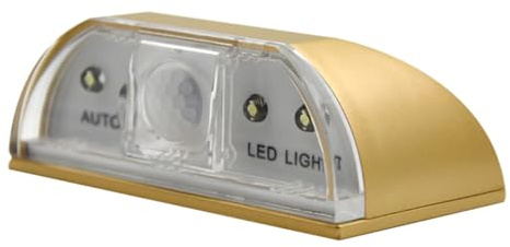 Automatische Pir Schlüssellochlampe mit LED Bewegungsmelderlampe Gold | Schlüsselloch Licht, ABS Gehäuse, 4 Leds, 60 Grad Sensorwinkel, 3 Meter Erfassungsbereich