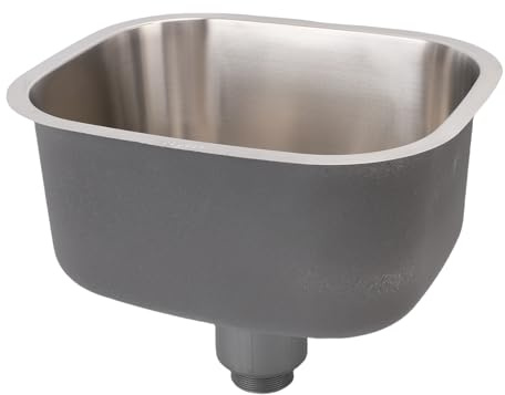 Fafeicy Unterbau-Einzelbecken-Küchenspüle, Edelstahl 304, Rostfreies Design, Kompakt für Küchenbar-Badezimmer – 15,2 X 12,8 Zoll Integriertes Waschbecken