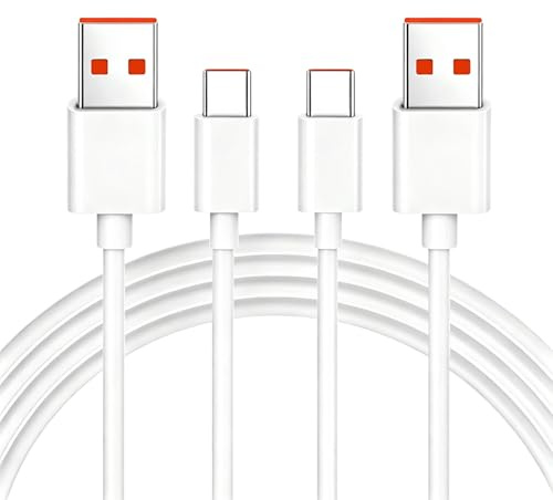 SRLWMYI Cable de carga 2M USB C 120W 6A Cable de carga rápida Tipo C compatible con Xiaomi Redmi Note 15 14 13 Pro+ 12 11, POCO X7 X6, Cable de datos y carga rápida USB para Xiaomi HyperCharge