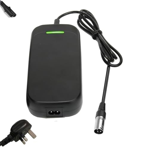 29V 2A Wheelchair Charger for 24V Lead Acid Battery Pack Mobility Scooter | with 18mm 3-Pin XLR Male Connector, 2 AMP Adapter Power Supply Replacement for Motorcycle Lawn Mower