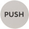 Durable Türschild Picto rund (Push, Ø 65 mm) metallic silber, 490065