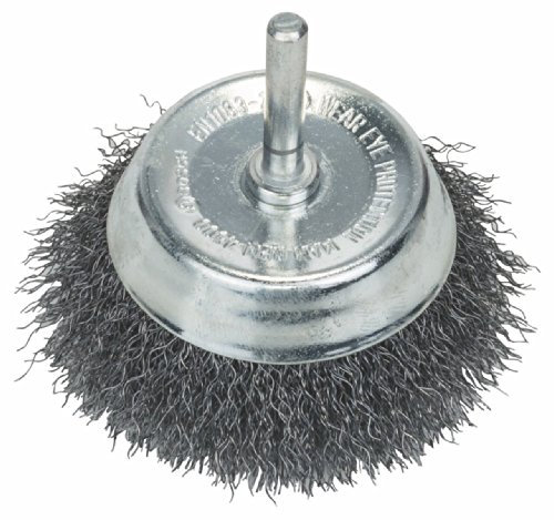 Bosch 1x PRO Steel Longlife Cup Brush, Crimped Wire for 6 mm Cylindrical Shank and Drill (Ø 70 mm, Professional Accessory Rotary Drill/Drivers)