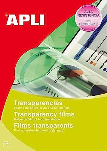 Apli 859 Boîte de 100 films transparents pour Photocopieur Taille Unique