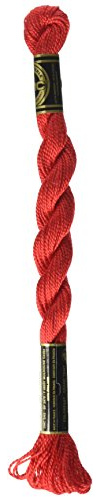 DMC 115 5-666 Pearl Cotton Thread, Bright Red, Size 5