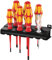 Wera 05006480001 160 iS/7 Assortimento di giravite Kraftform Plus serie 100 + tester di fase unipolare + supporto, 7 pezzi