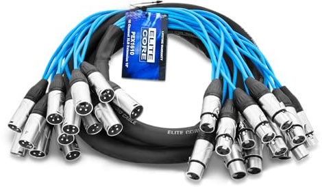Elite Core PEX1610 | 16 Channel Fan To Fan XLR Extension Snake | 10' ft