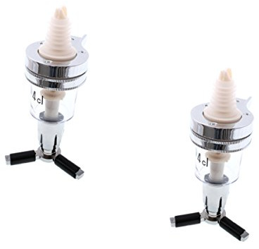 TAMLED Dosiergerät 4 cl für Schnapsflaschen in einer Flaschenregalhalter 2er Set