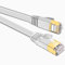 Safekom White Rj45 Cat 7 Ethernet Cable, High-speed 10gbp 600mhz Gigabit Cat7 Internet Network Flat Ethernet Cable, Internet Cable STP Compatible with PC, Modem, Router, Smart TV (GREY, 3 METERS)