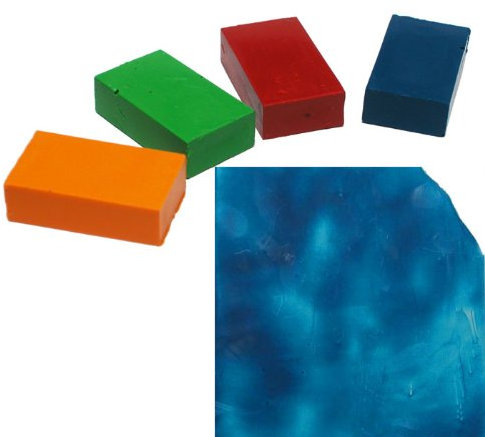 Encaustic Wachsblock klein, Blau, 1 Stk.