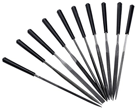 10pcs Lime aiguille Limes et Râpes Mini bijoutier Poignée Aiguille Ensemble de fichiers pour bois métal Pierre à découper