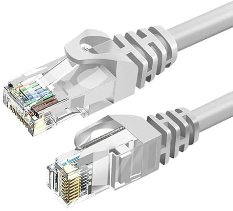 CABLEPELADO Cable de Red, Cable LAN, Cable de Datos, Cable Gigabit, Cable RJ45, Cable de Comunicaciones, Cable Trenzado, Categoría 6, Compatible PC, PS4, PS5, Xbox, Smart TV, Server, 20 Metros, Gris