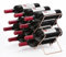 Mango Steam 10 Bottle Black Wine Rack Counter Top - Storage Organiser for Kitchen, Pantry, & Fridge