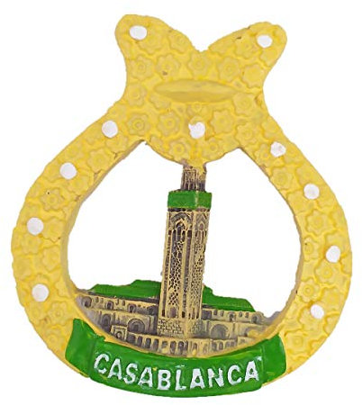 Casablanca Marokko-Kühlschrankmagnet, Souvenir, Geschenk, Heim- und Küchendekoration, Magnetaufkleber, Casablanca Marokko Kühlschrankmagnet-Kollektion