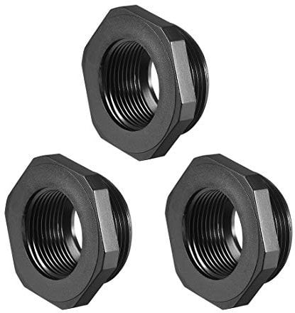 sourcing map Threaded Reducing Bushings Nylon Connector Adaptor M32 Male Thread to M25 Female Thread Black, 3 Pcs