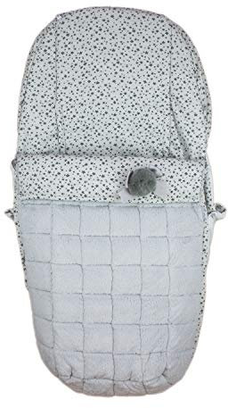 Saco Silla de Paseo Universal Rosy Fuentes- Saco Carrito Bebé - Funda de silla de paseo - Equipado para ser Ajustado perfectamente 0-gris