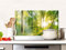GRAZDesign Spritzschutz Küche Glas Wald, Lichtung, Bäume in Grün, Küchenrückwand Glas für Herd und Spüle, Rückwand Küche Glasplatte mit Motiv, 80x60cm
