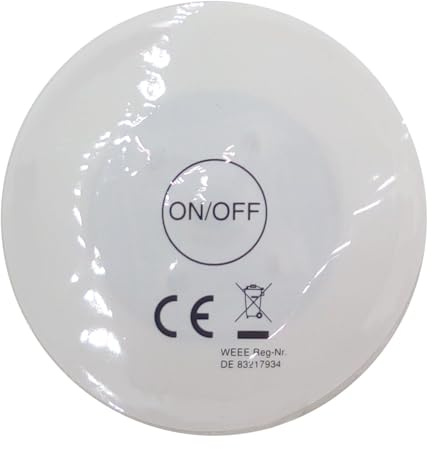 BURI Einzelnes LED Flaschenlicht 6cm inkl. Batterien rund warmweiß Lichtsticker LED Untersetzer Flaschenbeleuchtung Licht Sticker Gläser Flaschen Cocktails Trinkglas beleuchten Aufkleber Klebelicht