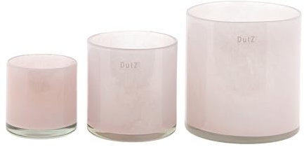 DutZ Cylinder C1 | oldrose | Glas | mundgeblasen | Windlicht | Vase | Übertopf | versch. Grössen (H 11 cm D 11 cm)