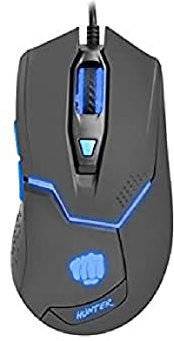 Fury Hunter 2.0 USB-Gaming-Maus, 6400 DPI, 6 Tasten, Optisch, Hintergrundbeleuchtung, leicht, mit Software, Schwarz