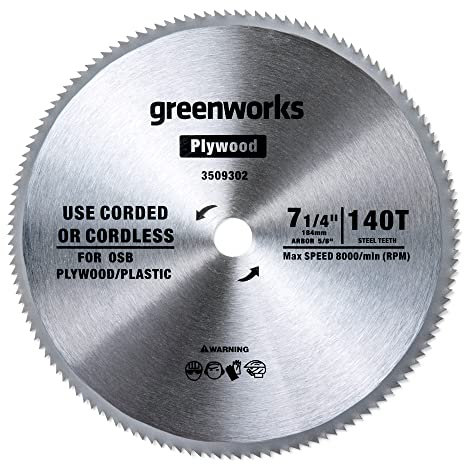 Greenworks 24V 7-1/4 140T Circular Saw Blades