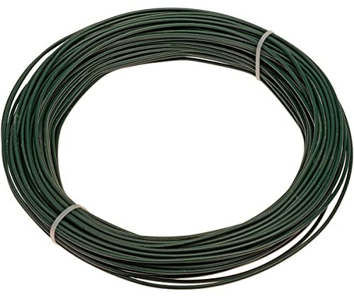 HaGa® Spanndraht 3mm x 50m - verzinkt - Gartendraht für Maschendrahtzaun - grün - langlebig- robust- UV-beständig