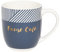 DRAEGER PARIS 1886 - Mug en Céramique Bleu Pause Café - Cadeau Humour 320 ml - Coffret Cadeau Élégant - Idée Cadeau Amitié, Anniversaire, Collègue - Design Chic & Tendance, Message Or à Chaud